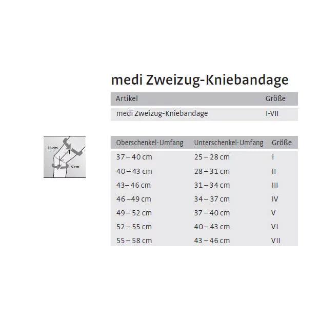 medi Zweizug-Kniebandage