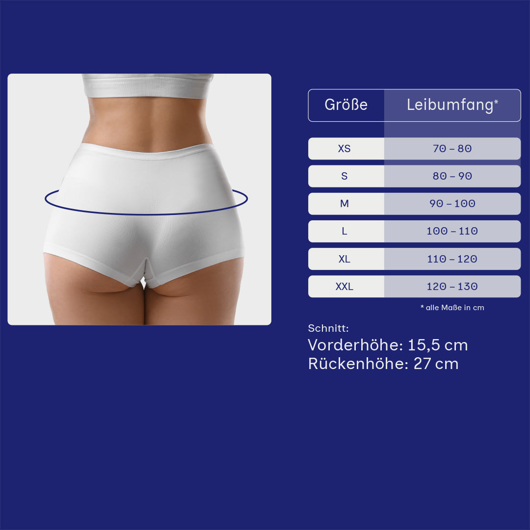 Maßblatt – Größentabelle