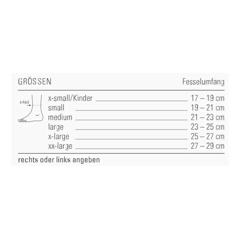 Sprunggelenkbandage Bort Helix S Spiraldynamik USG-Bandage