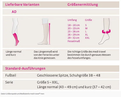 medi Reisestrumpf Travel Women 3