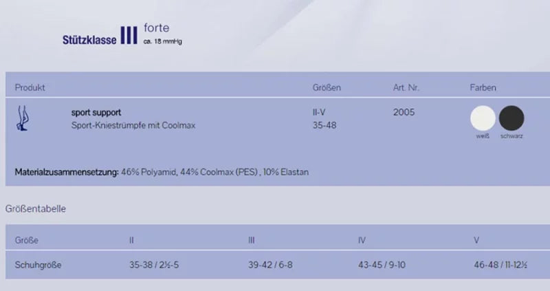 Sportstrümpfe Compressana SPORT SUPPORT